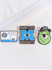 3pcs Cartoon Fashion Enamel Brooch Badge, Creative, Fun, Suitable For Daily Holiday Wear