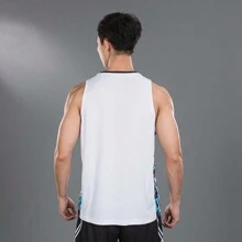 Under Armour 男女通用篮球球衣无袖T恤，2026年春季新品 24500111-100 - 白色 - 查看 2