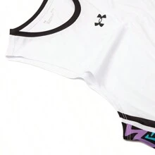 Under Armour 男女通用篮球球衣无袖T恤，2026年春季新品 24500111-100 - 白色 - 查看 7