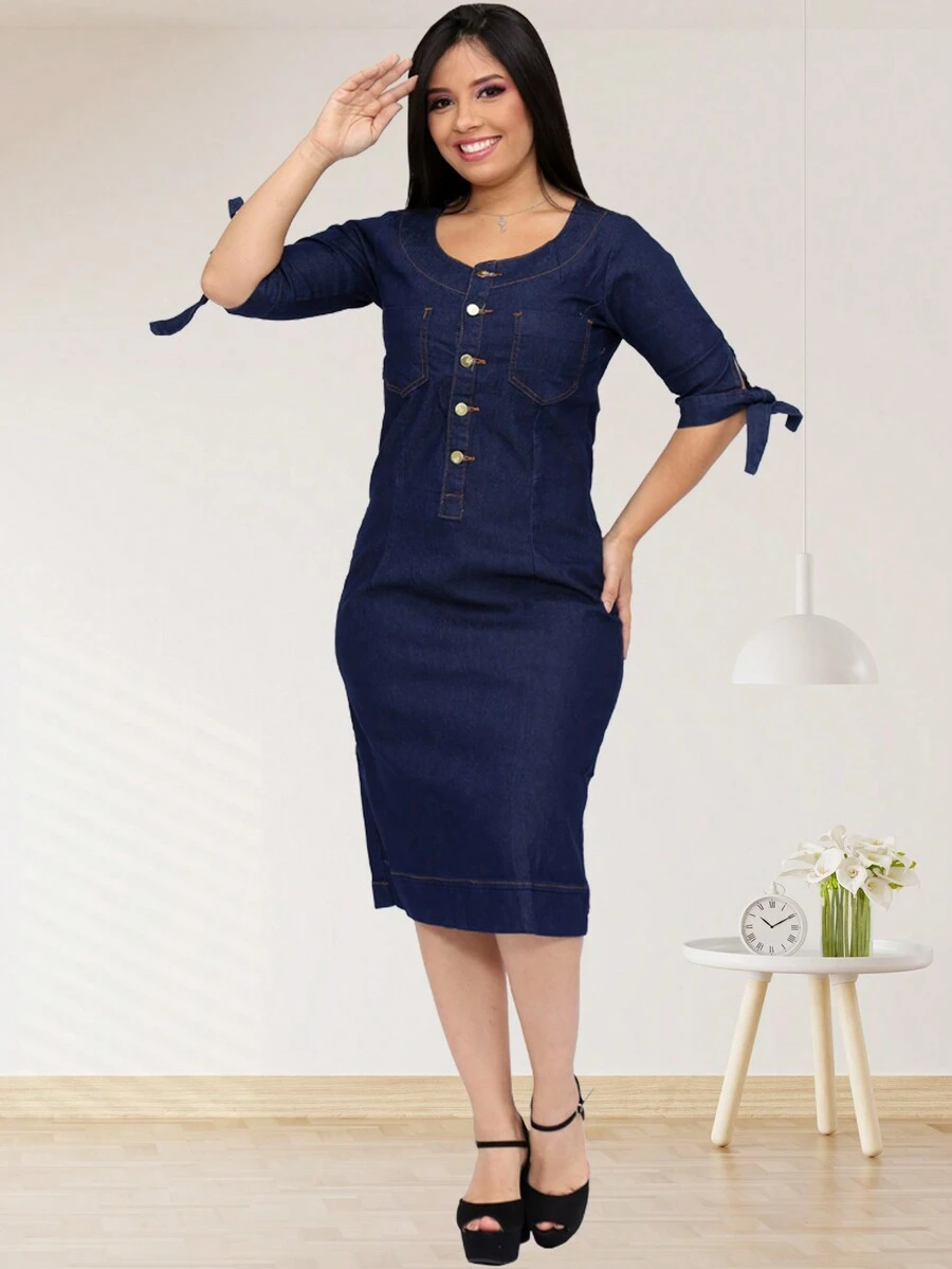 Women Denim Dresses - 查看 1