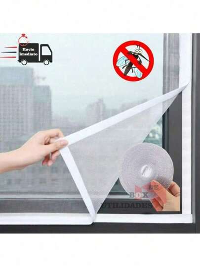 Tela Mosqueteira Para Janela Anti Inseto Tela Com Autocolante Removível Mosquiteiro Adaptável  Anti Inseto Pernilongo Mosquieteiro  Tela Para Mosquito