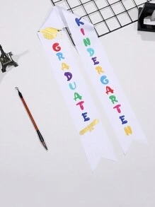Cinta de hombro de graduación para niños, ceremonia de honor de preescolar para la condecoración de los logros, satinada con impresión - Multicolor - Ver 5