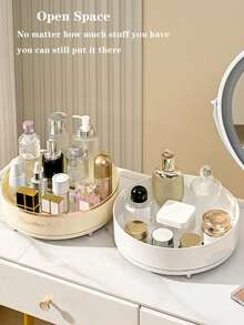 360° Rotating Makeup Organizer - Cosmetic And Skincare Storage - Perfume Display Stand For Dresser - Keep Your Beauty Products Neat And Accessible - Multicolor - View 10