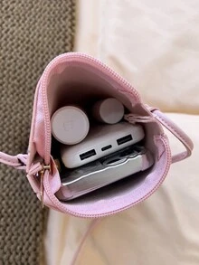 1 chiếc túi đeo chéo họa tiết thỏ dễ thương, túi đựng điện thoại di động, túi đeo chéo du lịch hàng ngày, ví, thích hợp sử dụng hàng ngày, du lịch, tiệc tùng, quà tặng lý tưởng - A - Xem 12