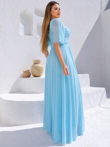 Women Dresses - Baby Blue - View 3