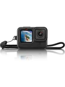 1 pieza Funda protectora para cámara deportiva de silicona negra anti-choque para Gopro12/11/10/9, funda de silicona para accesorios de cámara deportiva
