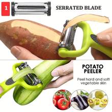 1pc Multifunctional Rotatable Fruit & Vegetable Peeler, Shredder & Slicer For Melons, Potatoes, Cucumbers, And Carrots