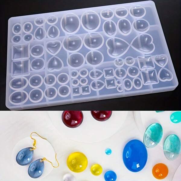 1pc Time Gem Silicone Mold For Jewelry Earring Pendant Making Tool UV Epoxy Resin Jewelry Pendant Casting Silicone Molds Craft