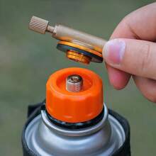 戶外露營爐轉接器，氣罐型自封閉氣罐轉換頭，黃銅芯燃燒器轉接頭 - 杏色 - 查看 7