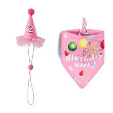 2 cái/bộ, Bộ trang trí sinh nhật cho thú cưng, 1 chiếc mũ sinh nhật cho thú cưng Thiết kế hoa khéo léo đáng yêu Mũ đội đầu cho chó Mũ dự tiệc cho thú cưng (Có số "0-8"), 1 chiếc Yếm Bandana cho chó hoạt hình đáng yêu - Nhiều màu - Xem 11