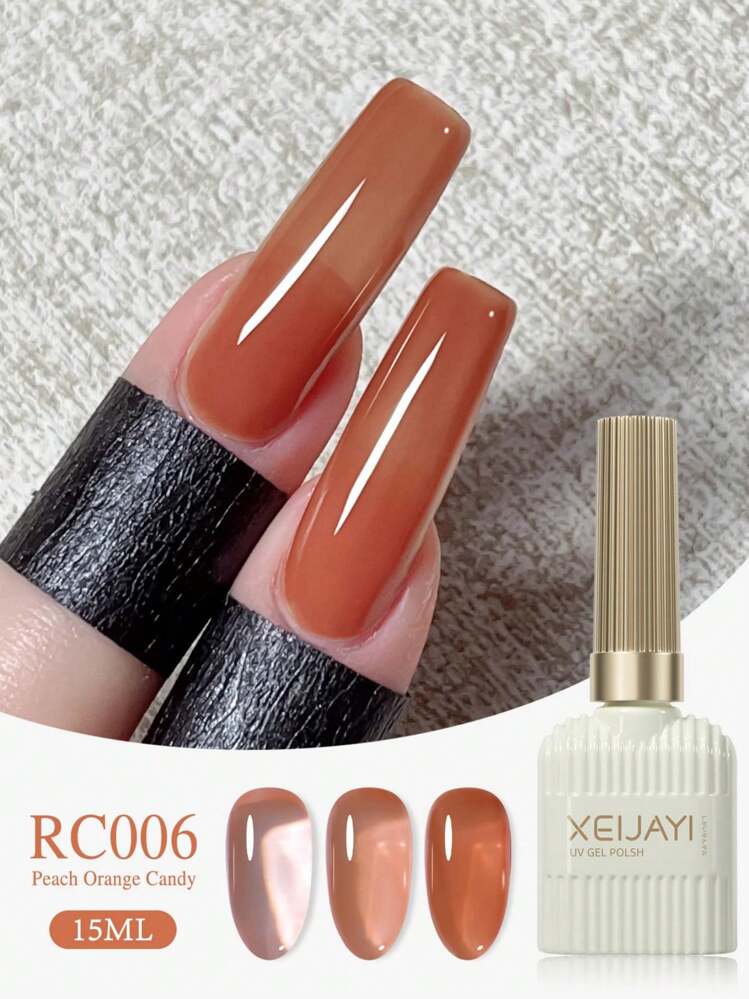 XEIJAYI 1個 15ml レッドジェルネイルポリッシュ、プレーンUVジェル