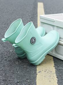 Women Mid-Calf Jelly Shoes, Elegant And Stylish, Non-Slip And Waterproof, Suitable For Rainy Days, Kitchen, Outdoor Activities, And Car Washing