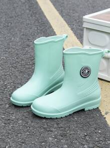 Women Mid-Calf Jelly Shoes, Elegant And Stylish, Non-Slip And Waterproof, Suitable For Rainy Days, Kitchen, Outdoor Activities, And Car Washing