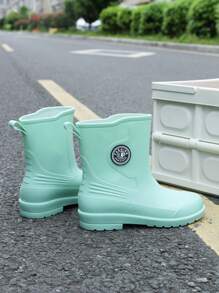 Women Mid-Calf Jelly Shoes, Elegant And Stylish, Non-Slip And Waterproof, Suitable For Rainy Days, Kitchen, Outdoor Activities, And Car Washing