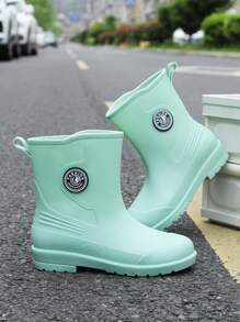 Women Mid-Calf Jelly Shoes, Elegant And Stylish, Non-Slip And Waterproof, Suitable For Rainy Days, Kitchen, Outdoor Activities, And Car Washing