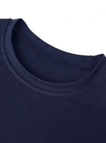 Tween Boys "I'll Always Support You" Cartoon & Letter Print Round Neck Short Sleeve T-Shirt, Suitable For Older Boys Summer Tops