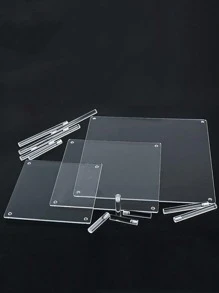 3pcs Acrylic Cake Stand, Clear Cupcake Display Stand Set For Dessert Table, Suitable For Cake, Pizza, Wedding, Party Dessert Rack,Kitchen,Christmas Gift - Clear - View 4