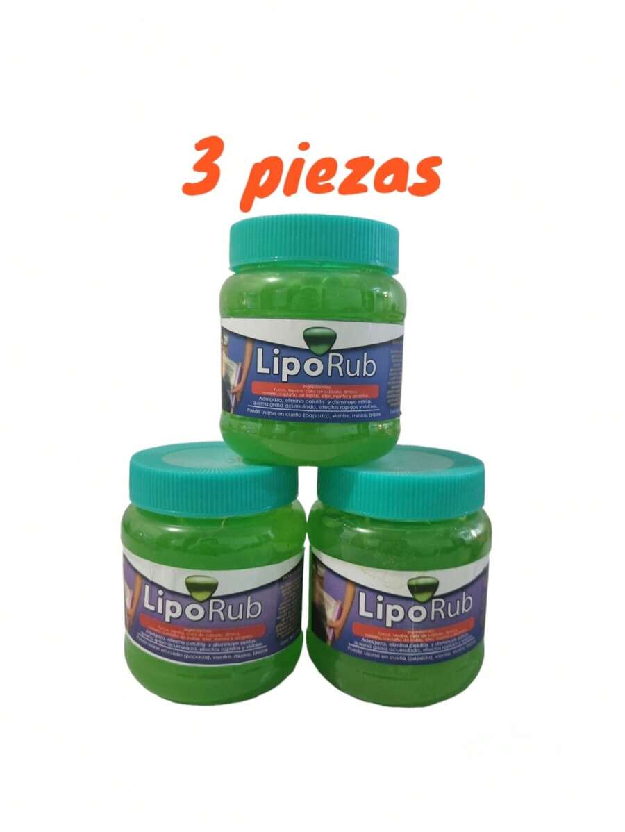 Liporub 3 PZ Reafirmante Reductor de medidas y papada - Verde - Ver 1
