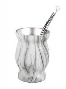 1pc,Yerba Mate Cup And Bombilla Set - 8oz Double Layer Stainless Steel Vacuum Tea Cup With Brush And Bombilla Straw - Perfect For Enjoying A Refreshing Cup Of Yerba Mate At Home Or On The Go - Ideal Birthday Gift - Multicolor - View 8