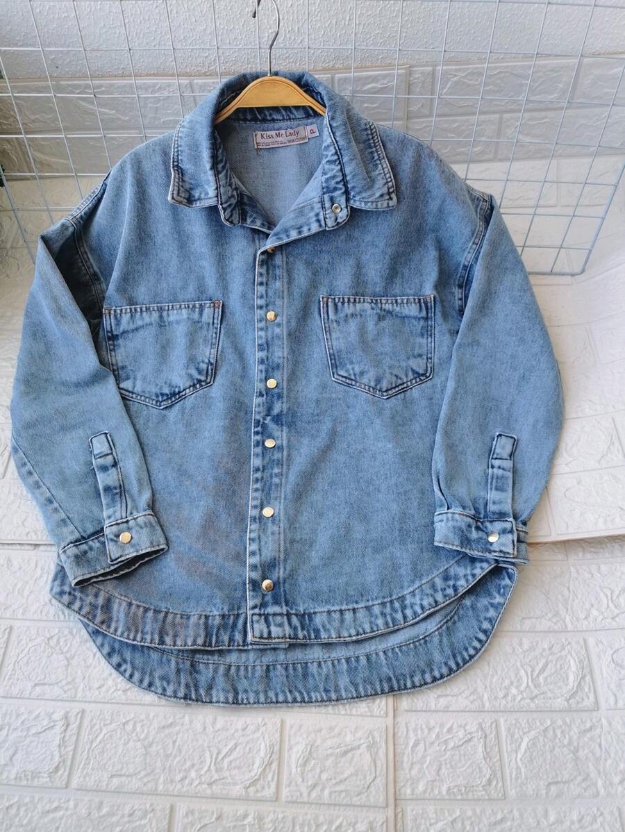 Women Jackets - 中等水洗藍 - 查看 1