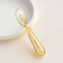 1pc Gold-Coloured Children Spoon With PPSU Spoon Head And Silicon Handle, Deepened & Enlarged, Simple Baby Spoon With Rounded Edges, And Storage Box Included - Gold - View 3