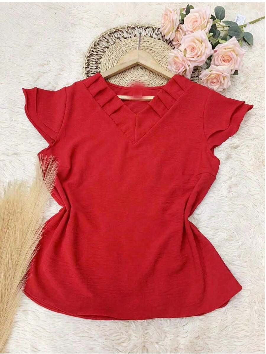 Women Blouses - Đỏ - Xem 1