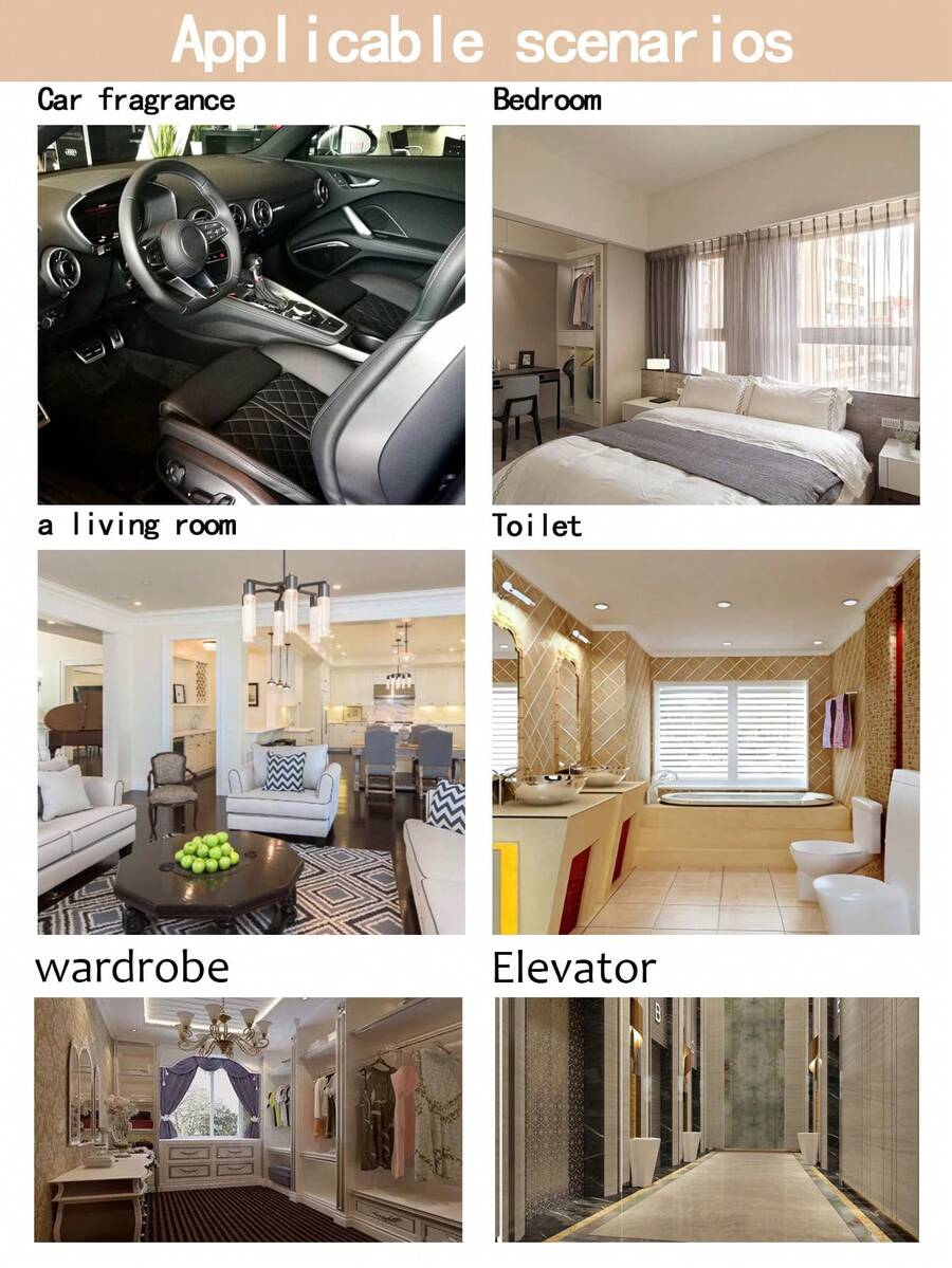 Car Aromatherapy Air Freshener Fragrance Pendant Ornament, Black