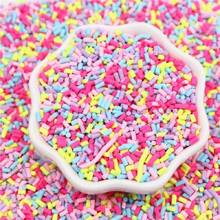 2-10mm Short Long Polymer Clay Cylindrical Candy Sprinkles Hot Soft Pottery For Decoration DIY Crafts Filler Accessories 20g/Bag