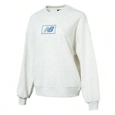 New Balance Women's Sweatshirt, 2026 Spring New Casual Sports Round Neck Pullover WT33514SAH