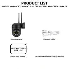 1 pièce Caméra extérieure/intérieure HD 1080P 8MP/5MP, configuration double fréquence 2,4G+5G WiFi ou 2,4G WiFi, caméra de surveillance sans fil, caméra PTZ intelligente pour l'extérieur et l'intérieur