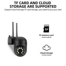 1 pièce Caméra extérieure/intérieure HD 1080P 8MP/5MP, configuration double fréquence 2,4G+5G WiFi ou 2,4G WiFi, caméra de surveillance sans fil, caméra PTZ intelligente pour l'extérieur et l'intérieur