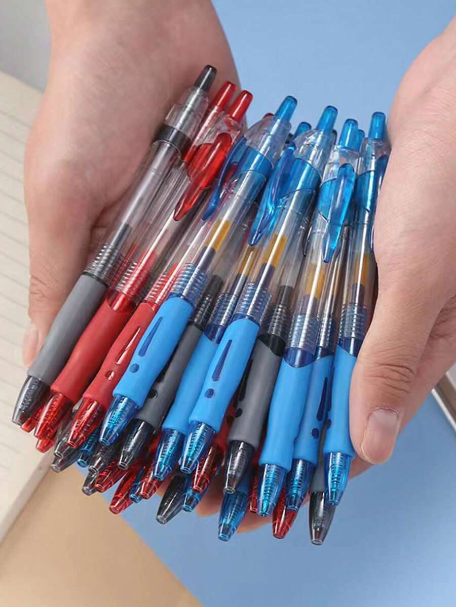 10pcs Exclamation Mark Design Click Ballpoint Pens For Students Exams, Creative Stationery Office Supplies - Multicolor - View 1
