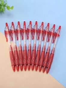 10pcs Exclamation Mark Design Click Ballpoint Pens For Students Exams, Creative Stationery Office Supplies - Multicolor - View 9