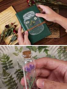 1 paquete de 6 pegatinas de PET de flores botánicas retro, impermeables y removibles, perfectas para decorar diarios, computadoras portátiles, botellas de agua y manualidades DIY
