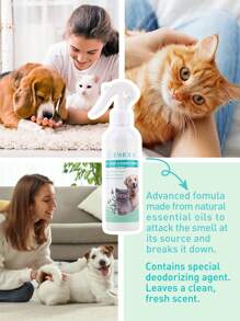 Spray neutralizador y limpiador de olores para mascotas, convenientemente con aroma de eucalipto para uso diario. Limpieza profunda y desodorización de olores fuertes para gatos y perros. Contenido: 237ml. - Multicolor - Ver 2