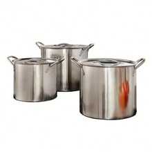 BRYLANEHOME BrylaneHome 6 Piece Stainless Steel Stockpot Set