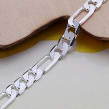 Pulsera de plata de ley 925 de 6 mm, regalo atractivo de boda, joyería de moda hermosa para hombres y mujeres