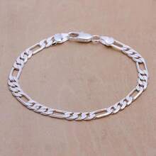 Pulsera de plata de ley 925 de 6 mm, regalo atractivo de boda, joyería de moda hermosa para hombres y mujeres