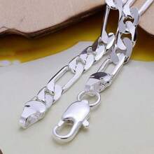 Pulsera de plata de ley 925 de 6 mm, regalo atractivo de boda, joyería de moda hermosa para hombres y mujeres