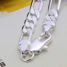 Pulsera de plata de ley 925 de 6 mm, regalo atractivo de boda, joyería de moda hermosa para hombres y mujeres