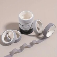 8 件装月亮星星和纸胶带套装装饰贴纸剪贴簿日记胶带文具学校用品