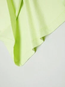 zosee 少女手繪風格短袖/長袖T恤，2024年夏季新款服裝，時尚半袖T恤 - 綠色 - 查看 8