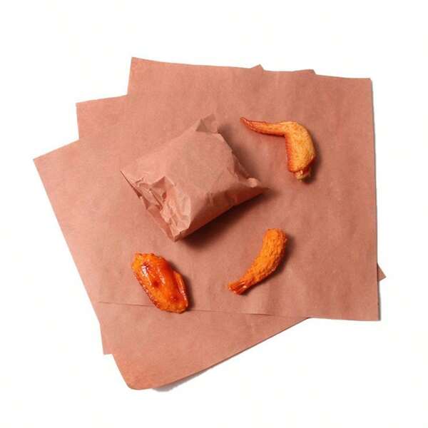 50 pièces Papier absorbant pour barbecue, poulet frit, roulé de poulet, emballage de médecine chinoise à base de plantes, papier absorbant la graisse pour la cuisson, papier de doublure de plat alimentaire