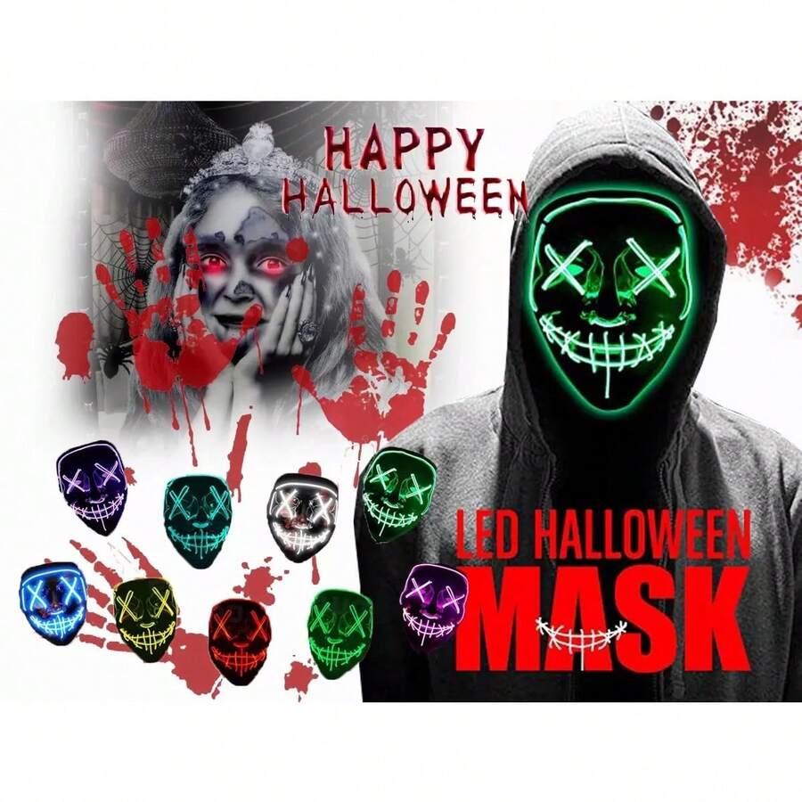 Party Masks - Fluorescent Green - View 1
