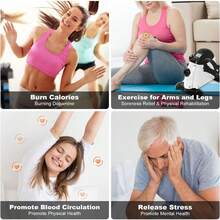 1pc Mini Exercise Bike Lower Body Rehabilitation Training Equipment, Elderly Pedal Exerciser (Battery Not Included) - Black and White - View 8