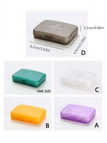 1pc Portable Sealed Medicine Organizer With 4 Compartments, Moisture-proof Pill Storage Box, Travel Pill Case - Green - View 2