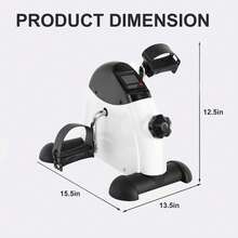 1pc Mini Exercise Bike Lower Body Rehabilitation Training Equipment, Elderly Pedal Exerciser (Battery Not Included) - Black and White - View 7