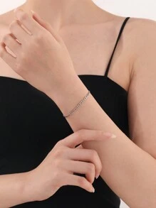 1pc Minimalist 1:3 NK Figaro Chain Bracelet For Girls For Party