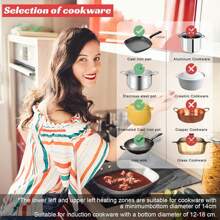 Karinear Plug In Induction Hob, 60cm Induction Hob With Touch Control & Child Lock, Black Crystal Glass - Black - View 3