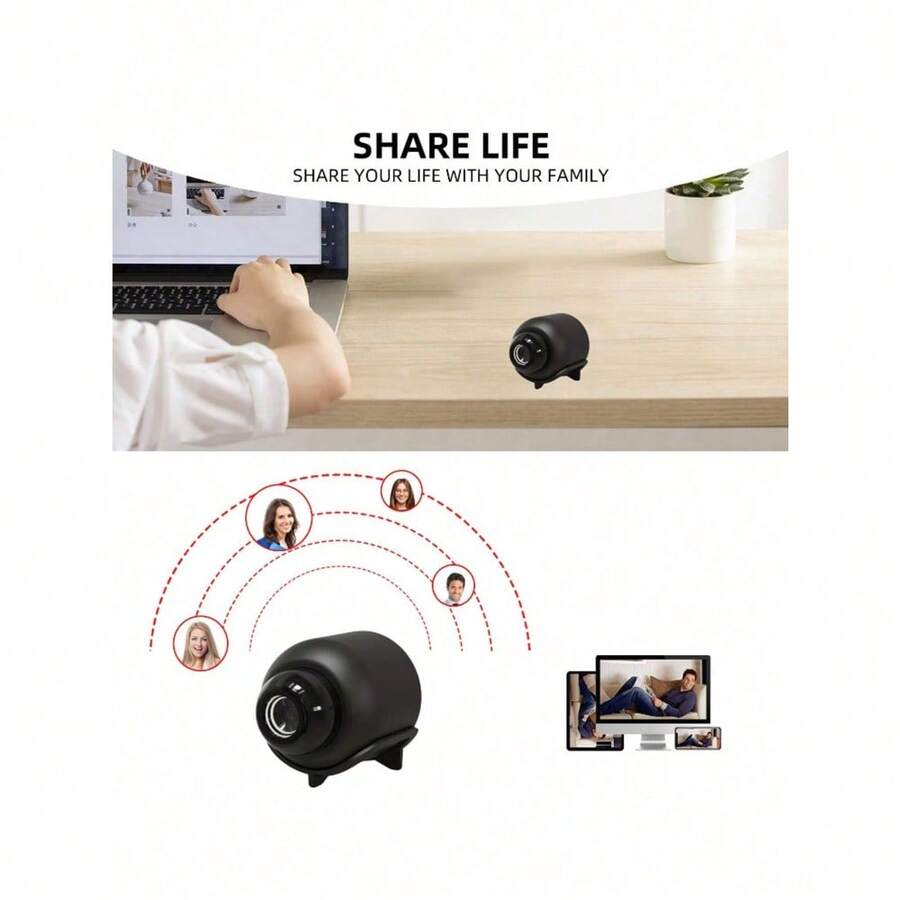 HD Mini WiFi Surveillance Camera, 2.4G WiFi Indoor Monitor Night Vision